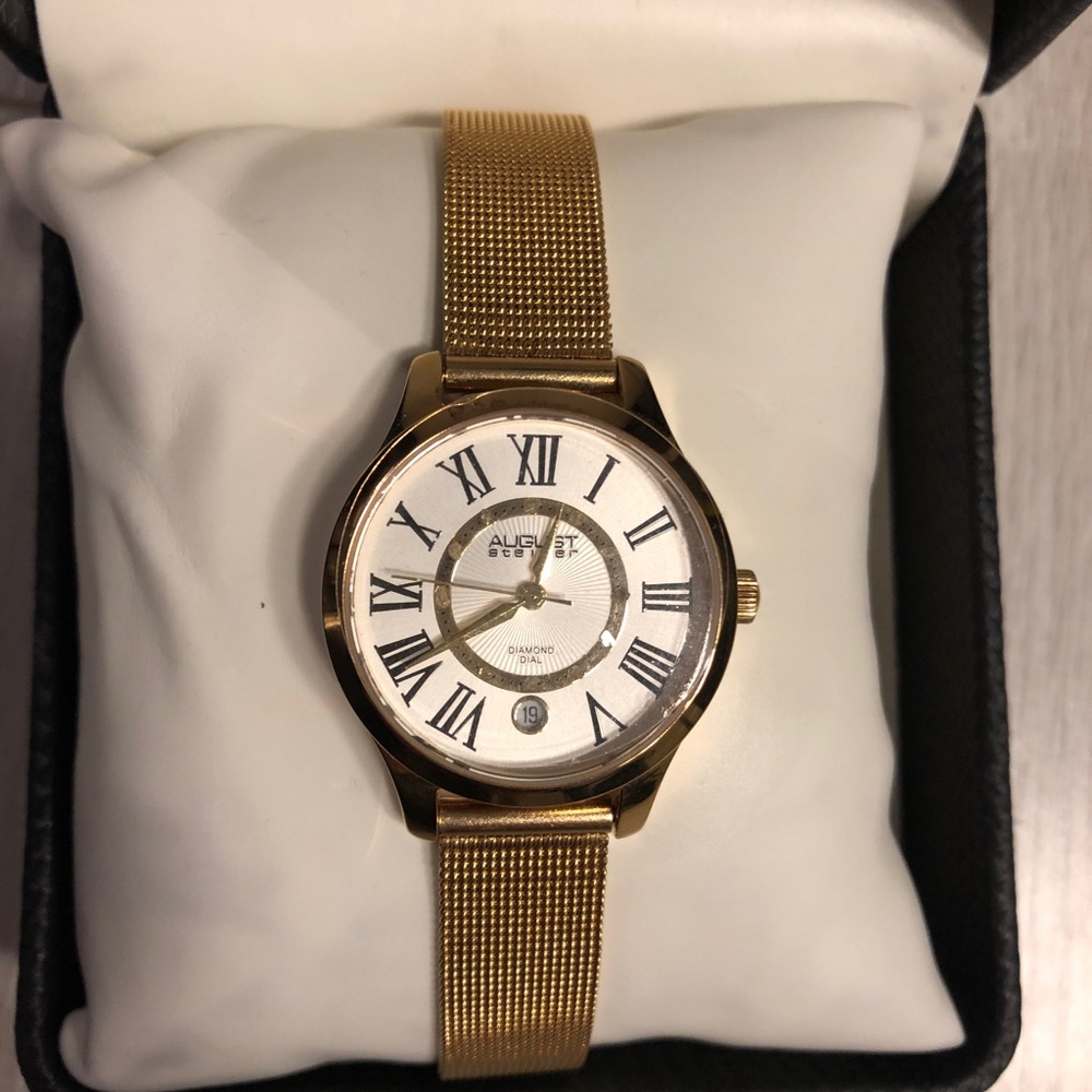 Luxurious August Steiner Watch -Gold/Diamond (New)